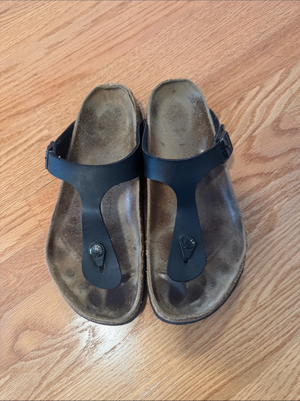 Birkenstock Black T-Strap Gizeh Sandals Size 40